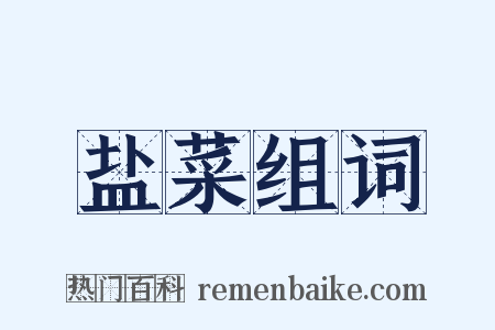盐菜组词是什么意思的图片